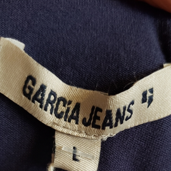 Garcia Jeans One Sleeve Tank Boho Blouse Sheer Frilly Layer Woman Size Large - Picture 8 of 10